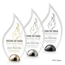 Pelletier Hemisphere Full Color Flame Acrylic Trophy - Trophies