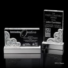 Waite Rectangle Crystal Trophy - Crystal Trophies