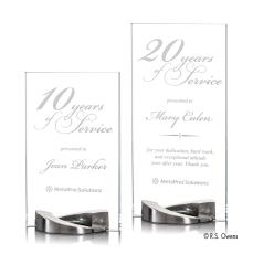 McClellan Rectangle Crystal Trophy - Premium Metal Trophies