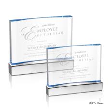 Lozano Blue Rectangle Acrylic Trophy - Acrylic Trophies
