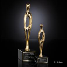 Contemporary Metal on Marble Trophy - Premium Metal Trophies
