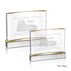 Lozano Gold Rectangle Acrylic Trophy - Acrylic Trophies