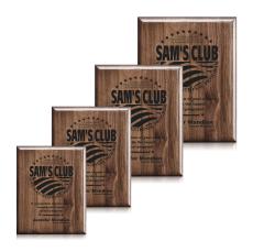 Kirkland Engraved Plaque - Walnut Piano Finish - Wall Plaque Awards