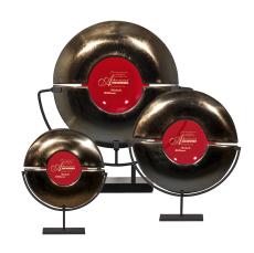 Dobbs Red Circle Glass Trophy - Art Glass Trophies