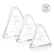 Quezada Triangle Gold Pyramid Acrylic Trophy - Acrylic Trophies