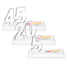 Hutchison Anniversary Full Color Fagan Crystal Trophy - Crystal Trophies