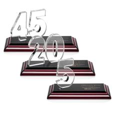 Hutchison Anniversary Wood Crystal Trophy - Eco-Friendly Trophies
