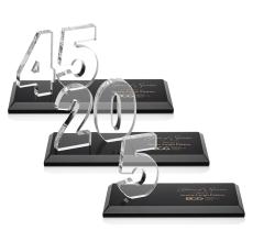 Hutchison Anniversary Black Crystal Trophy - Crystal Trophies