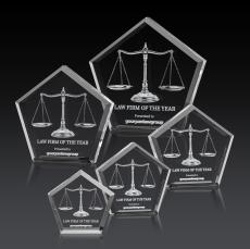 Costa 3D Polygon Crystal Trophy - Crystal Trophies