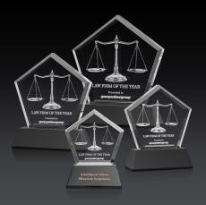 Costa on Base (3D) - Black - Crystal Trophies