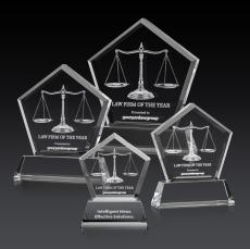 Costa on Base (3D) - Clear - 3D Crystal Trophies
