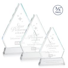 Mayer on Helton Clear Crystal Trophy - Crystal Trophies