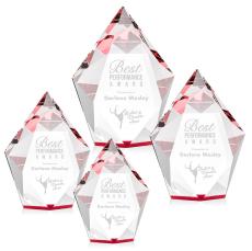 Barron Red Polygon Crystal Trophy - Crystal Trophies