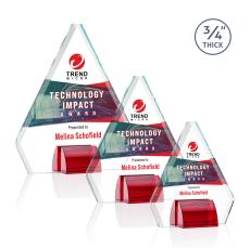 Kilgore Full Color Red Crystal Trophy - Custom Trophies
