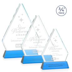Mayer on Helton Sky Blue Crystal Trophy - Crystal Trophies