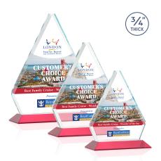 Mayer Full Color Red Crystal Trophy - Crystal Trophies