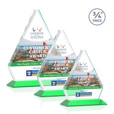 Mayer Full Color Green Crystal Trophy - Crystal Trophies