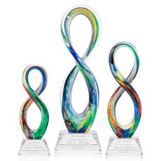 Pitts on Cahill Base Clear Unique Glass Trophy - Glass Trophies