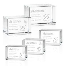Gibbons Cube Rectangle Crystal Trophy - Crystal Trophies