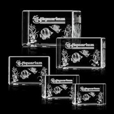 Gibbons Cube 3D Rectangle Crystal Trophy - Crystal Trophies