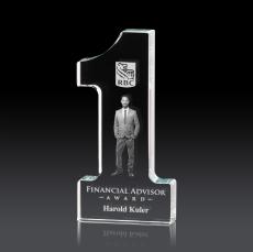 Optical #1 Paperweight (3D) - Glass Trophies
