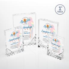 Macdonald Full Color Clear Rectangle Acrylic Trophy - Acrylic Trophies