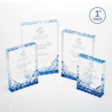 Macdonald Blue Rectangle Acrylic Trophy - Acrylic Trophies