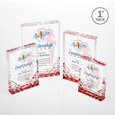 Macdonald Full Color Red Rectangle Acrylic Trophy - Acrylic Trophies