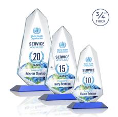 McMullen Full Color Blue Peaks Crystal Trophy - Custom Trophies