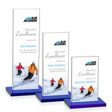 Riggs Full Color Blue Rectangle Crystal Trophy - Crystal Trophies