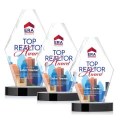 Goode Full Color Black Polygon Crystal Trophy - Crystal Trophies