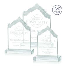 McGinnis Jade Peaks Glass Trophy - Glass Trophies