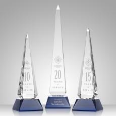Bermudez Obelisk - Blue - Crystal Trophies