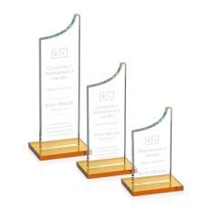 Henson Amber Peaks Crystal Trophy - Crystal Trophies