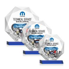 Minor Full Color Blue Polygon Crystal Trophy - Crystal Trophies