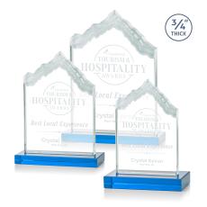 McGinnis Sky Blue Peaks Crystal Trophy - Crystal Trophies
