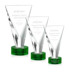 Michaels Green Unique Crystal Trophy - Crystal Trophies