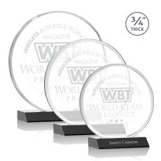 Juarez Black Circle Crystal Trophy - Crystal Trophies