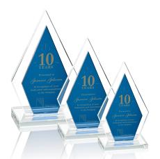 Whitt Blue Crystal Trophy - Crystal Trophies