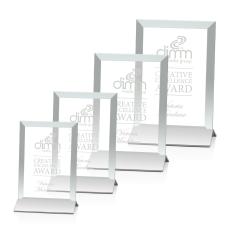 Boswell Silver/Vertical Rectangle Crystal Trophy - Crystal Trophies