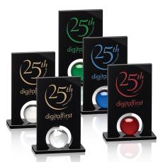 Cheng Black Rectangle Crystal Trophy - Crystal Globe Awards