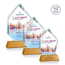 Boone Ice Peak Full Color on Helton Amber Peaks Crystal Trophy - Crystal Trophies