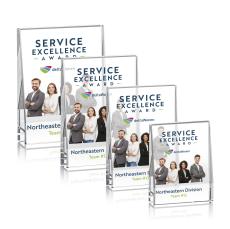 Rossi Full Color Rectangle Crystal Trophy - Crystal Trophies