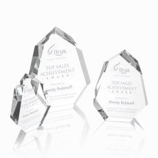 Thomson Clear Polygon Crystal Trophy - Crystal Trophies