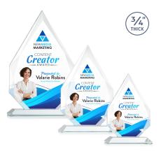 Archer Full Color Clear Peaks Crystal Trophy - Crystal Trophies