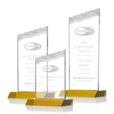 Bowden Amber Peaks Crystal Trophy - Crystal Trophies