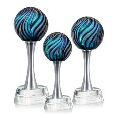 McCray Globe on Metal Pedestal Base Trophy - Glass Trophies