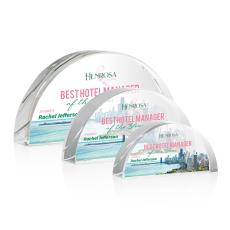 Glover Full Color Peaks Crystal Trophy - Custom Trophies