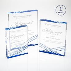 Floyd Blue Rectangle Acrylic Trophy - Acrylic Trophies