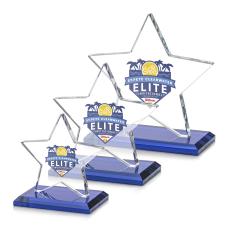 Gamboa Star Full Color Blue Crystal Trophy - Crystal Trophies